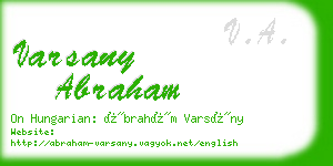 varsany abraham business card